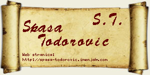 Spasa Todorović vizit kartica